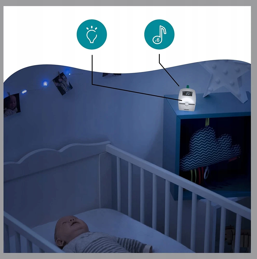 Garso kūdikio monitorius Babymoov Premium Care, 1400 m veikimo nuotolis, Digital Žalias, VOX režimas