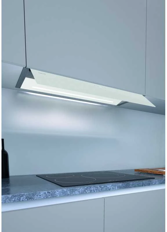 Gartraukis CATA | Hood | RENOVA PURE AIR MNV90 GWH | Canopy | Plotis 90 cm | Mechanical control | LED | Nerūdijantis plienas