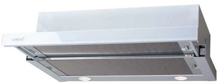 CATA | Gartraukis | TF 2003 600 GWH | Teleskopinis | Energijos vartojimo efektyvumo klasė C | Plotis 60 cm | 390 m³/h | Mechaninis valdymas | LED | Baltas Glass