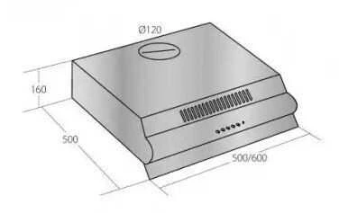 Gartraukis po spintele AKPO WK-7 P 3050 INOX (159,8 m3/h, 500 mm, inox spalva)