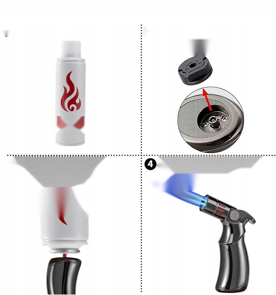 GAS STORM BURNER 4 FLAME METAL TURBO SVORIUI ATSPARUS