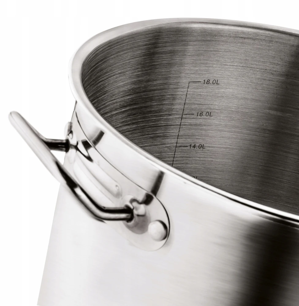 Tadar Nerūdijančio plieno puodas 20.5 litrų indukcijai, didelės talpos puodas tinkamas indaplovėms, 20.5L plieno puodas, indukcinis virimo puodas, didelis virtuvinis puodas troškiniams