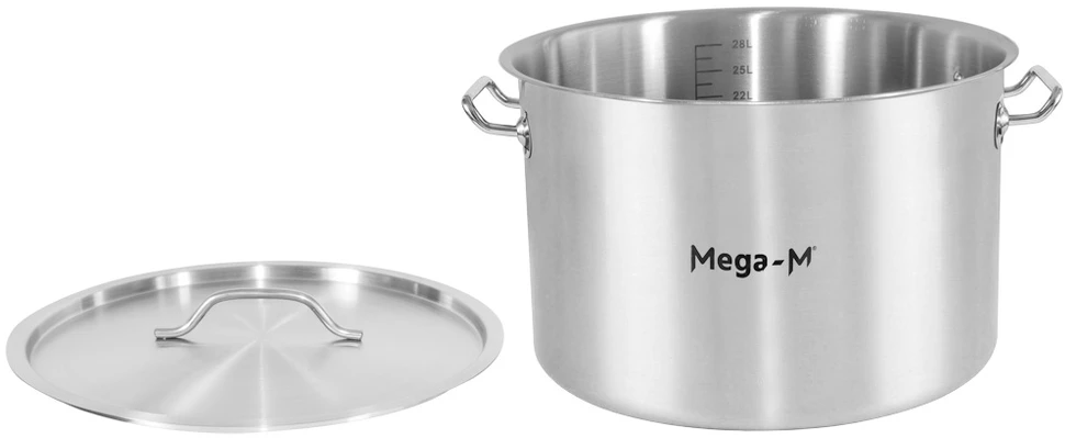 Gastronominis puodas su dangčiu 32L 40CM, skirtas indukcinėms dujoms Mega-M Standard