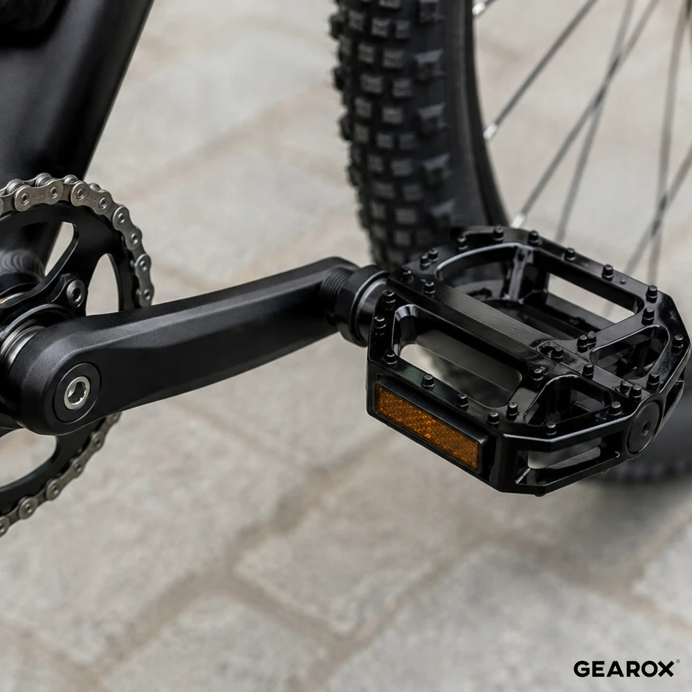 Gearox Aliuminio platformos dviračių pedalai juodi 2vnt.