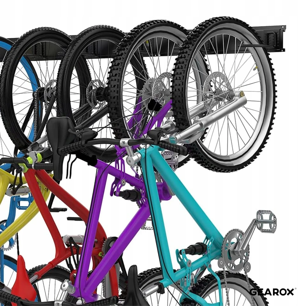 Gearox Dviračių Pakaba 6 Dviračiams Sieninis Kablys Garažo Pakaba Metalinė 30Kg
