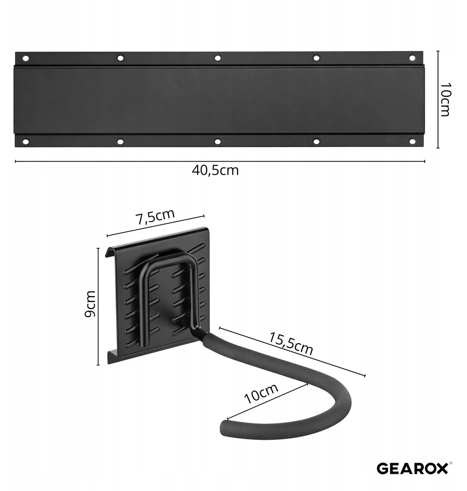 Gearox Dviračių Pakaba 6 Dviračiams Sieninis Kablys Garažo Pakaba Metalinė 30Kg