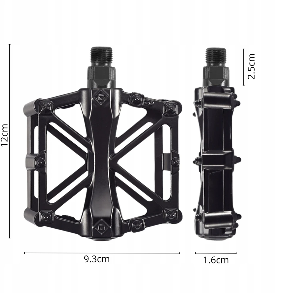 Gearox PLATFORMINIAI DVIRAČIO PEDALAI, ALUMINIUMINIAI, NESKLYDINTI, 2 PEDALŲ RINKINYS