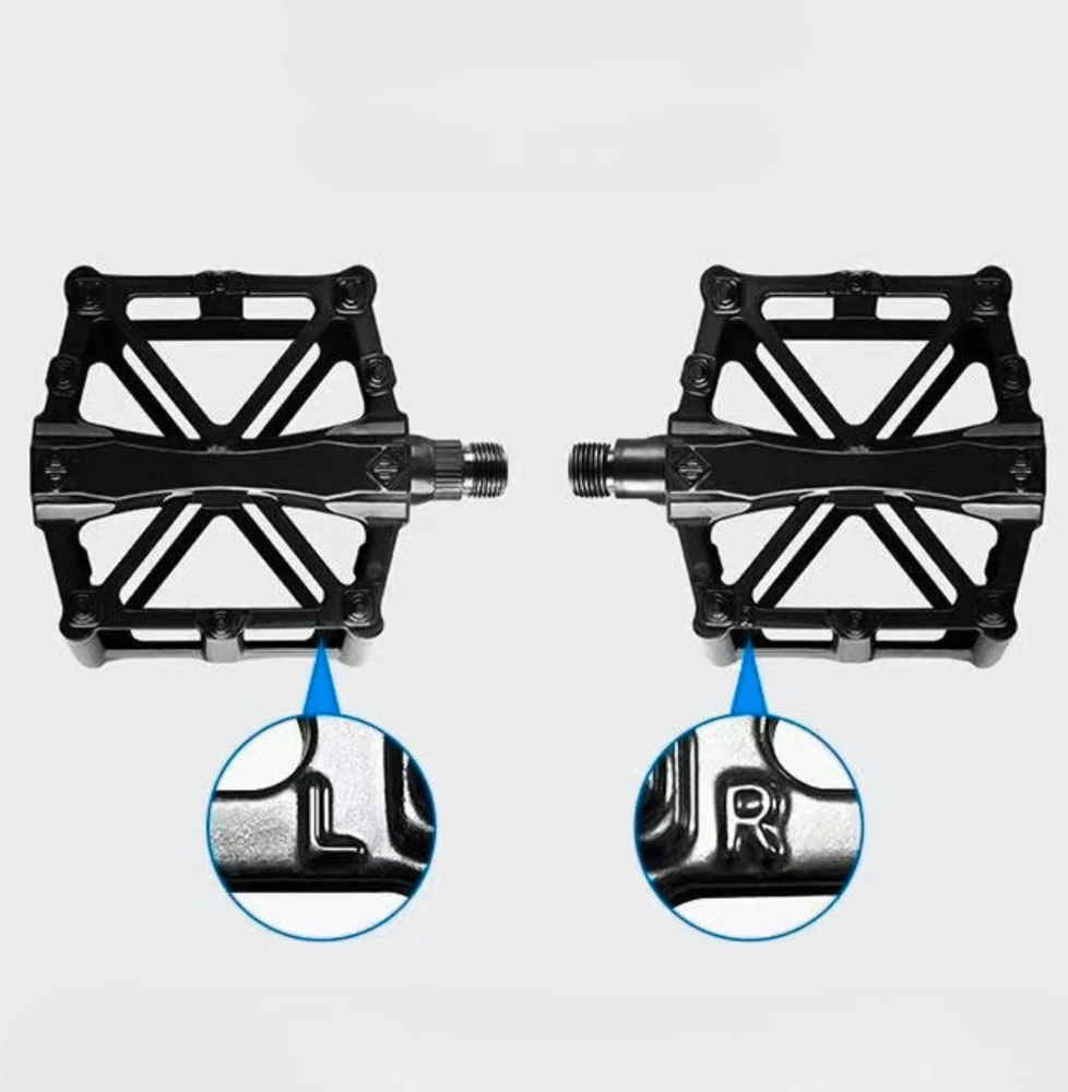 Gearox PLATFORMINIAI DVIRAČIO PEDALAI, ALUMINIUMINIAI, NESKLYDINTI, 2 PEDALŲ RINKINYS