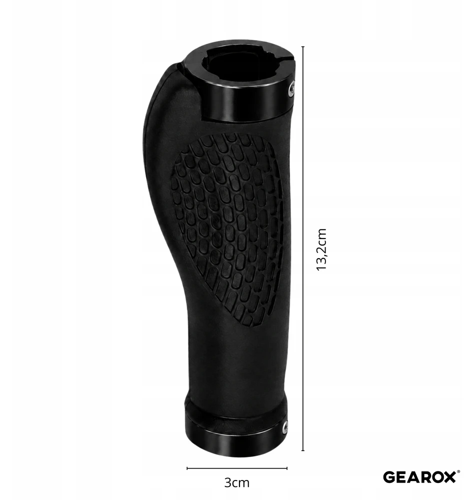 Gearox PRIVERTAMOS DVIRAČIO GRIPES ERGONOMIKOS GRIPES JUODOS NESKLIEDOS RANKENOS