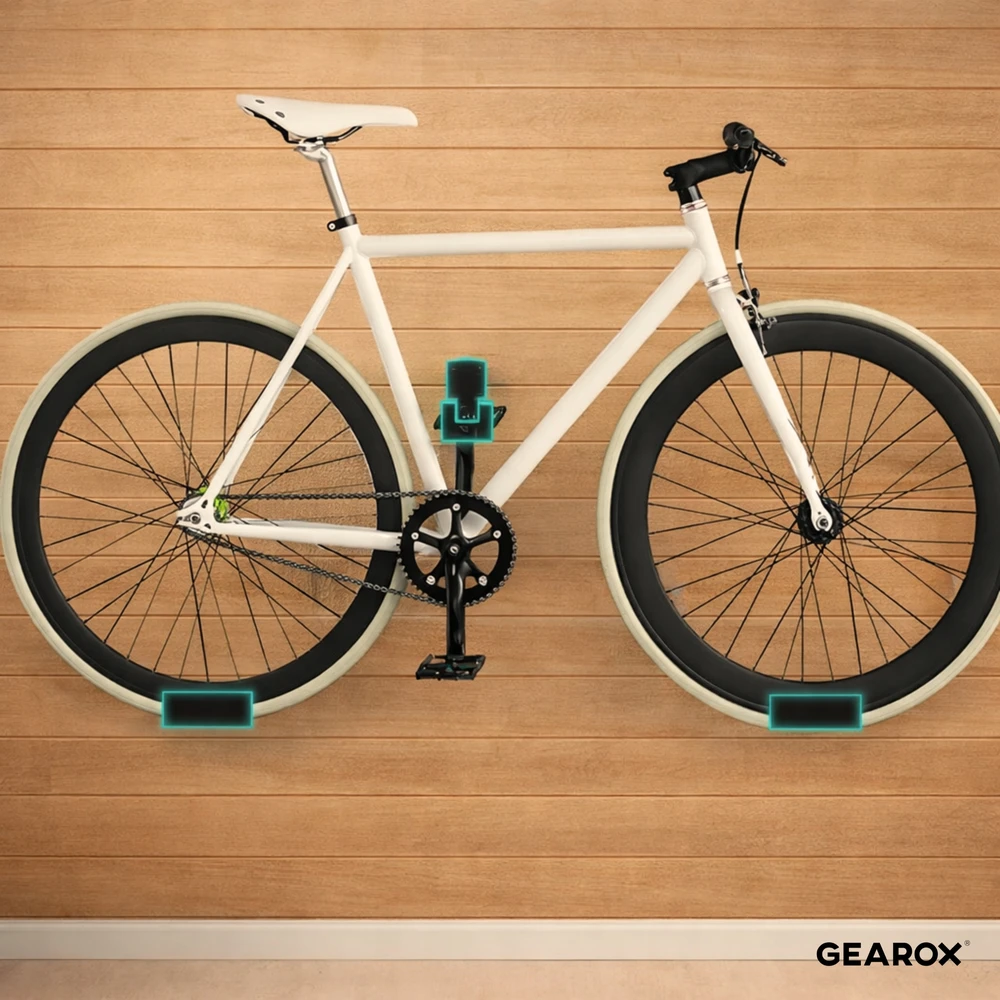 Gearox SIENINĖ DVIRAČIO PAKABA PEDALŲ LAIKIKLIS DVIRAČIO KABLIS SU ATRAMAIS 3EL 20KG