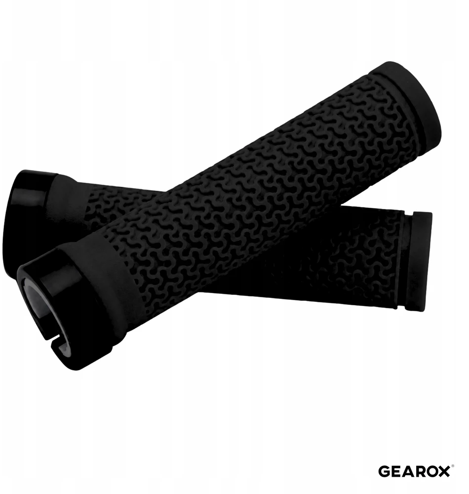 Gearox TWISTED BIKE GRIPES MTB DVIRAČIO RANKENOS, VARENOS, 2 Vnt., JUODOS