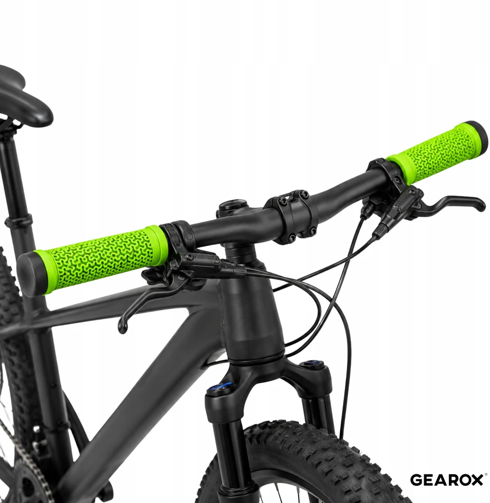 Gearox TWISTED BIKE GRIPES MTB DVIRAČIO RANKENOS, VARENOS, 2 Vnt., ŽALIA