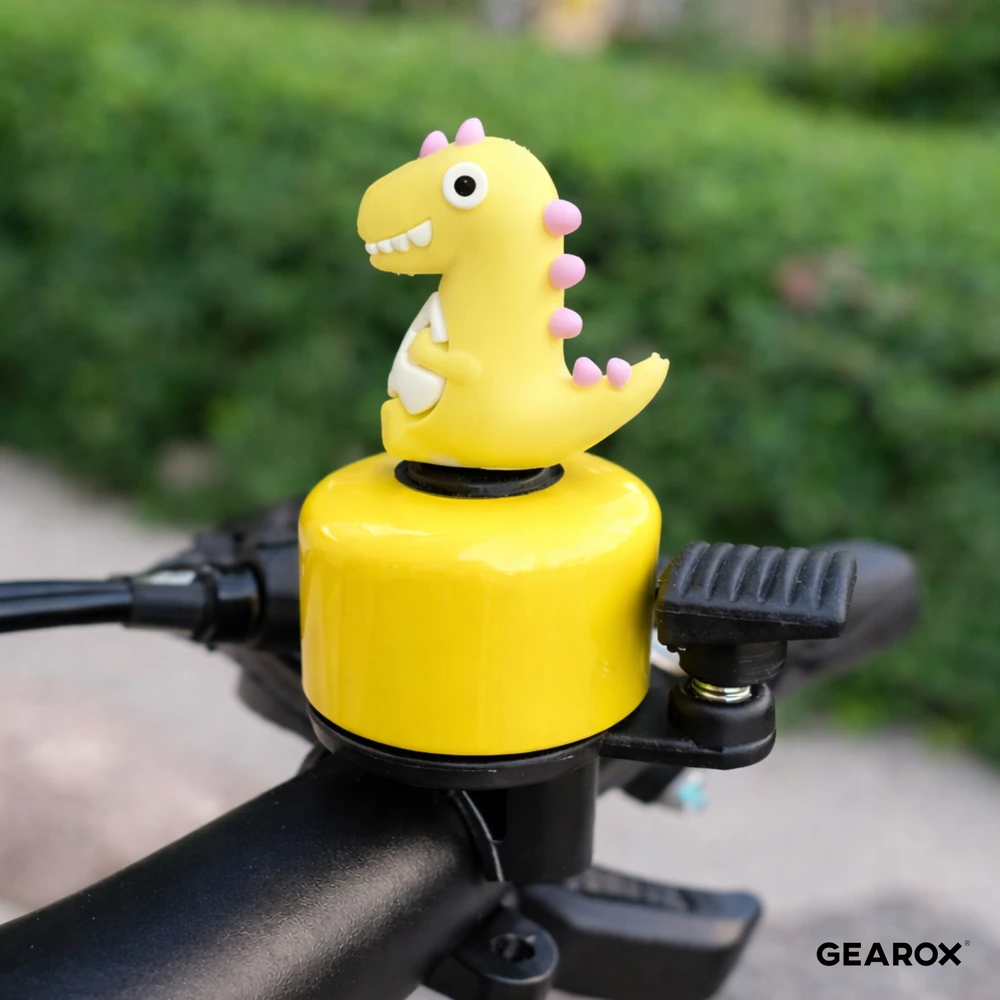 Gearox Vaikiškas Dviračio Skambutis Dviračiui Motoroleriui Vaikams Dinozauras Geltonas