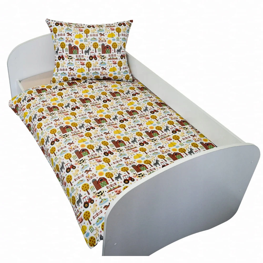 Geboki Sen Komplet Pościeli Dziecięcej 100x160 + 40x60 Wesoła Farma