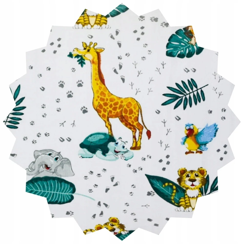 Geboki Sen Pagalvės užvalkalas 40x60 Vaikiškas medvilninis ZOO Dvipusis