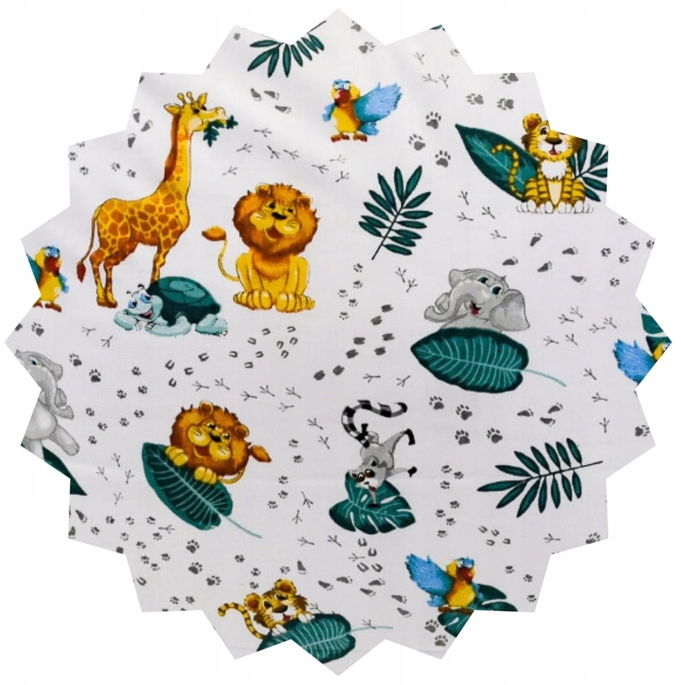 Geboki Sen Patalynė Dziecięca 100x160 + 50x60 Zwierzęta ZOO Produkt Polski Medvilnė