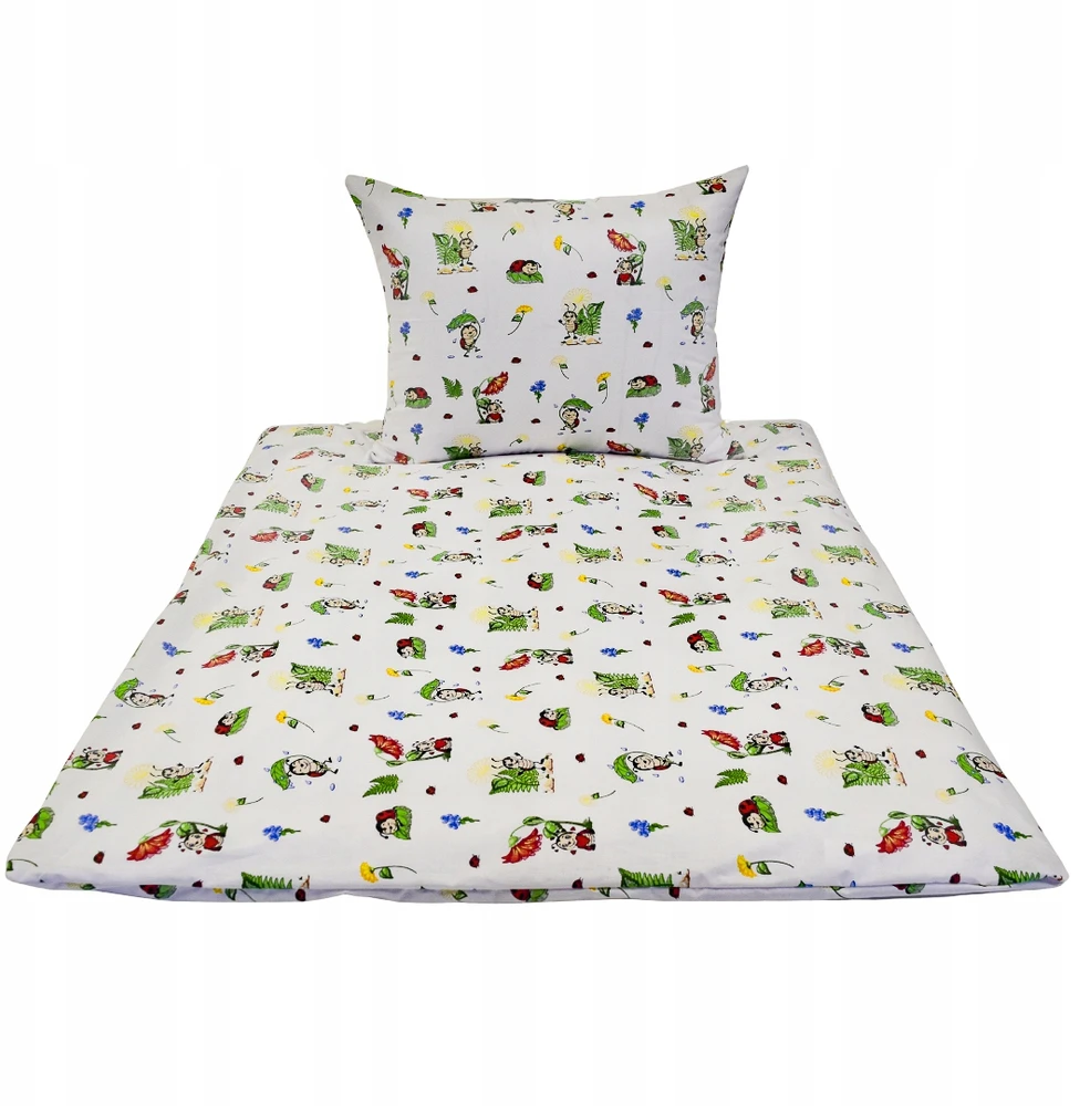 Geboki Sen Patalynė Dziecięca 100x160 + 70x80 Biedronki Balta Produkt Polski Medvilnė
