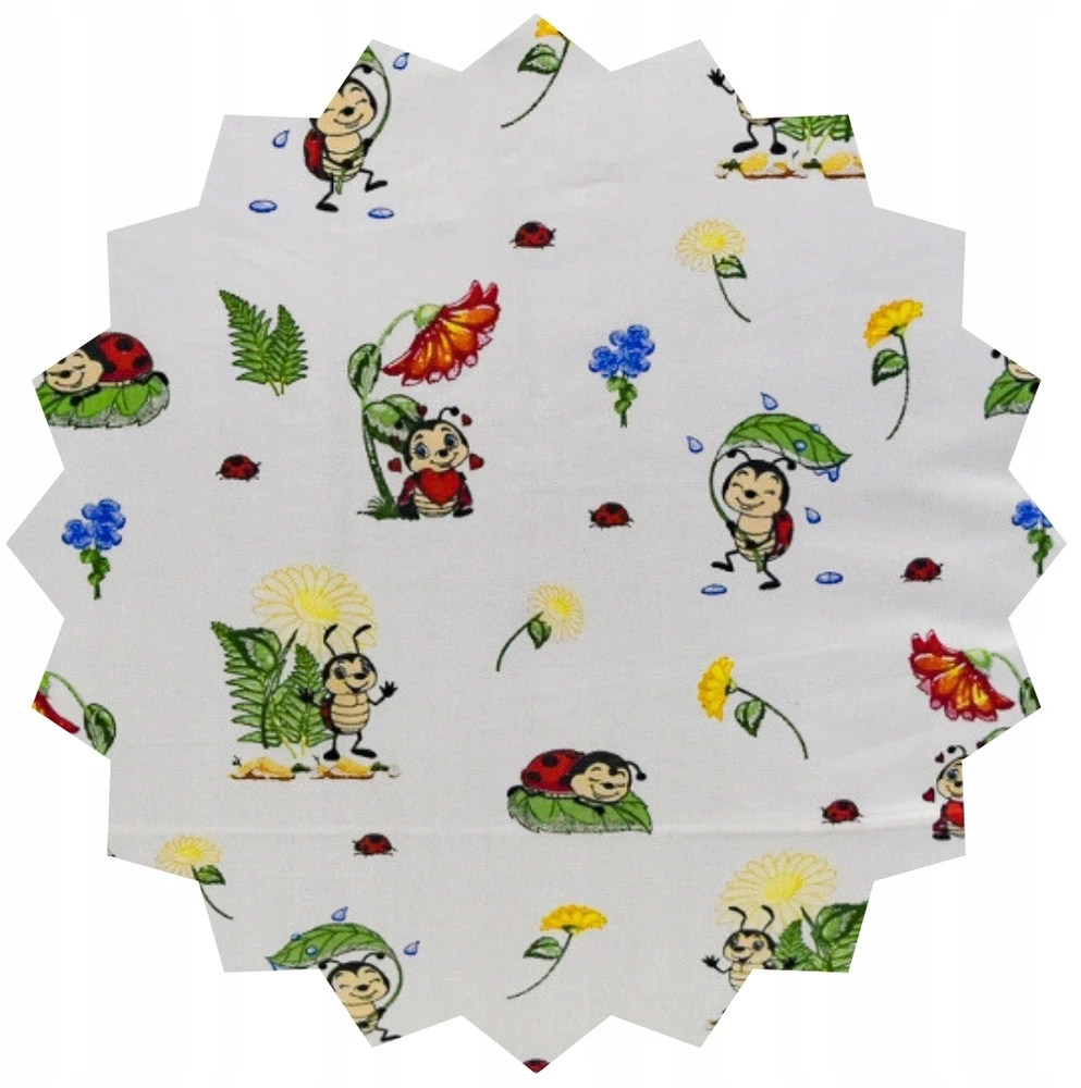 Geboki Sen Patalynė Dziecięca 100x160 + 70x80 Biedronki Balta Produkt Polski Medvilnė