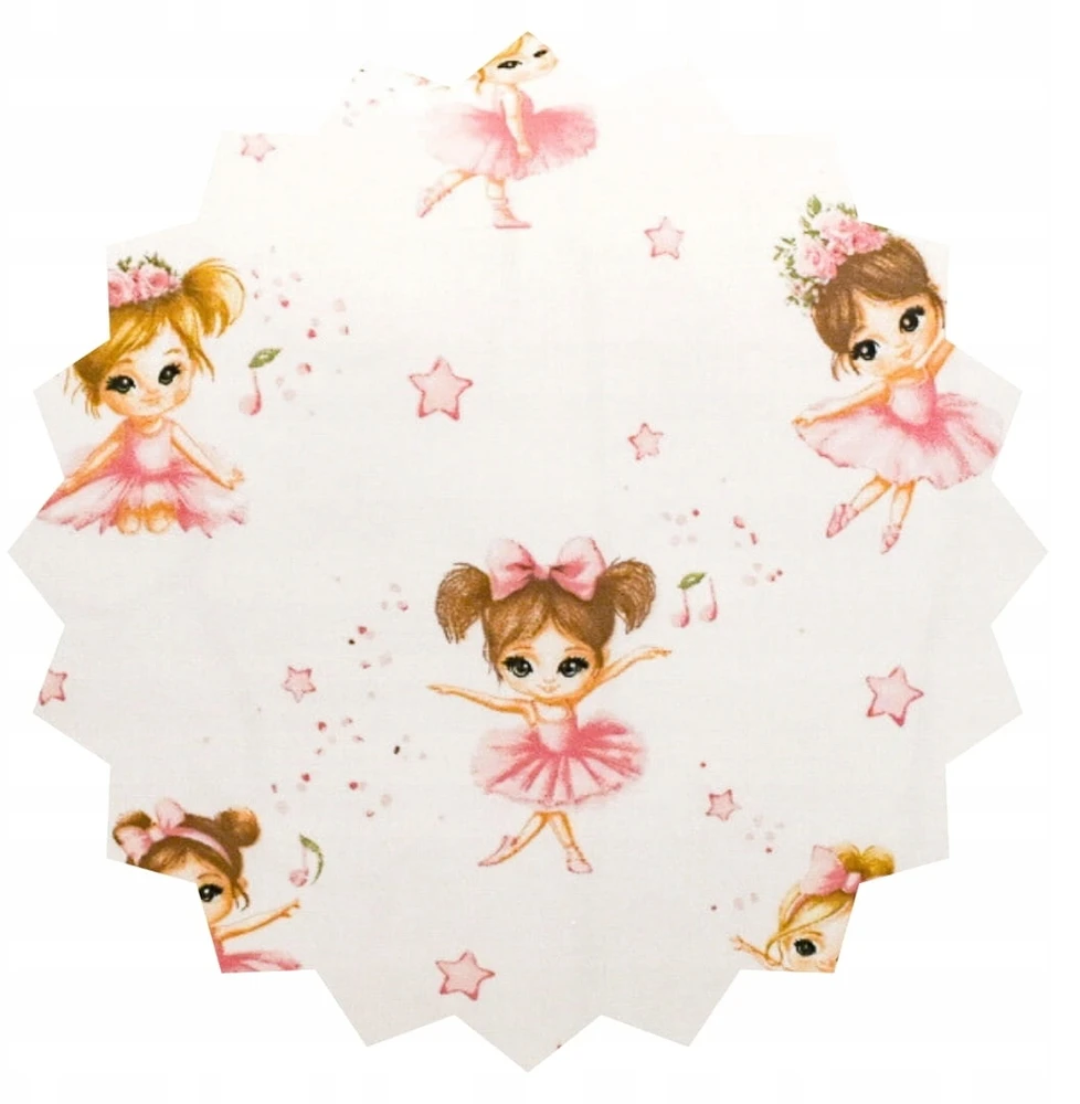 Geboki Sen Patalynė Dziecięca 120x160 + 50x60 Baletnice Róż Produkt Polski Medvilnė