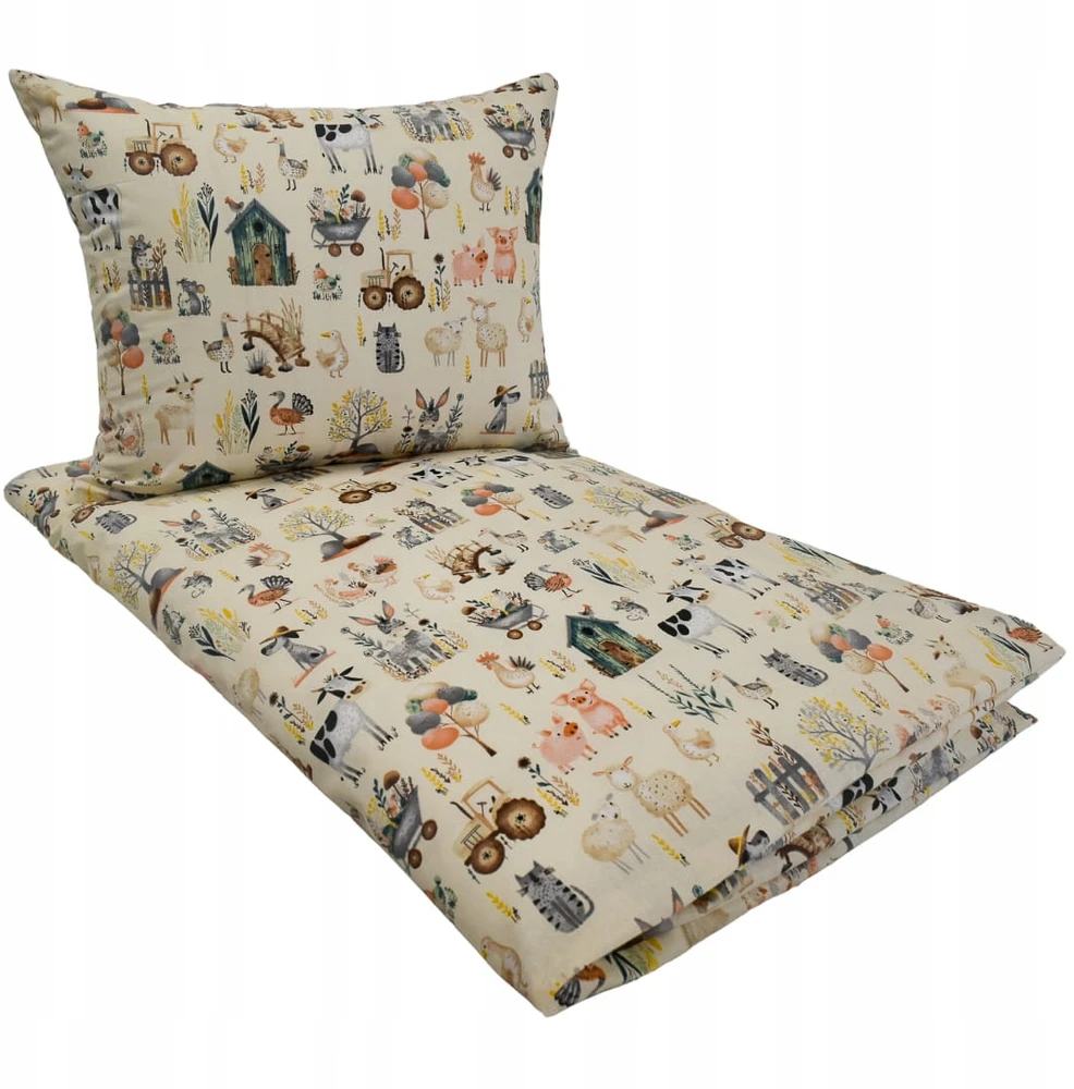 Geboki Sen Patalynė Dziecięca 90x120 + 50x60 Farma Retro Produkt Polski Medvilnė