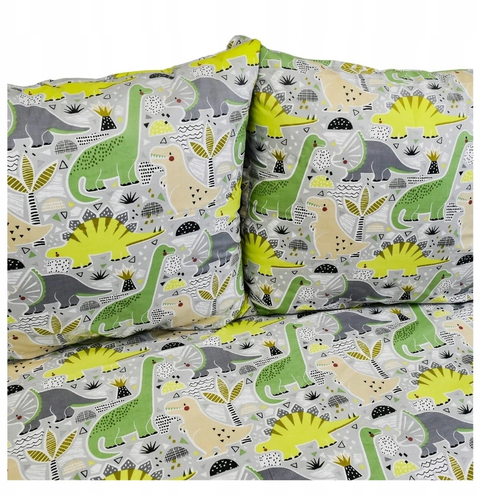 Geboki Sen Vaikiškos patalynės komplektas 160x200 su dinozaurais, 100% medvilnė
