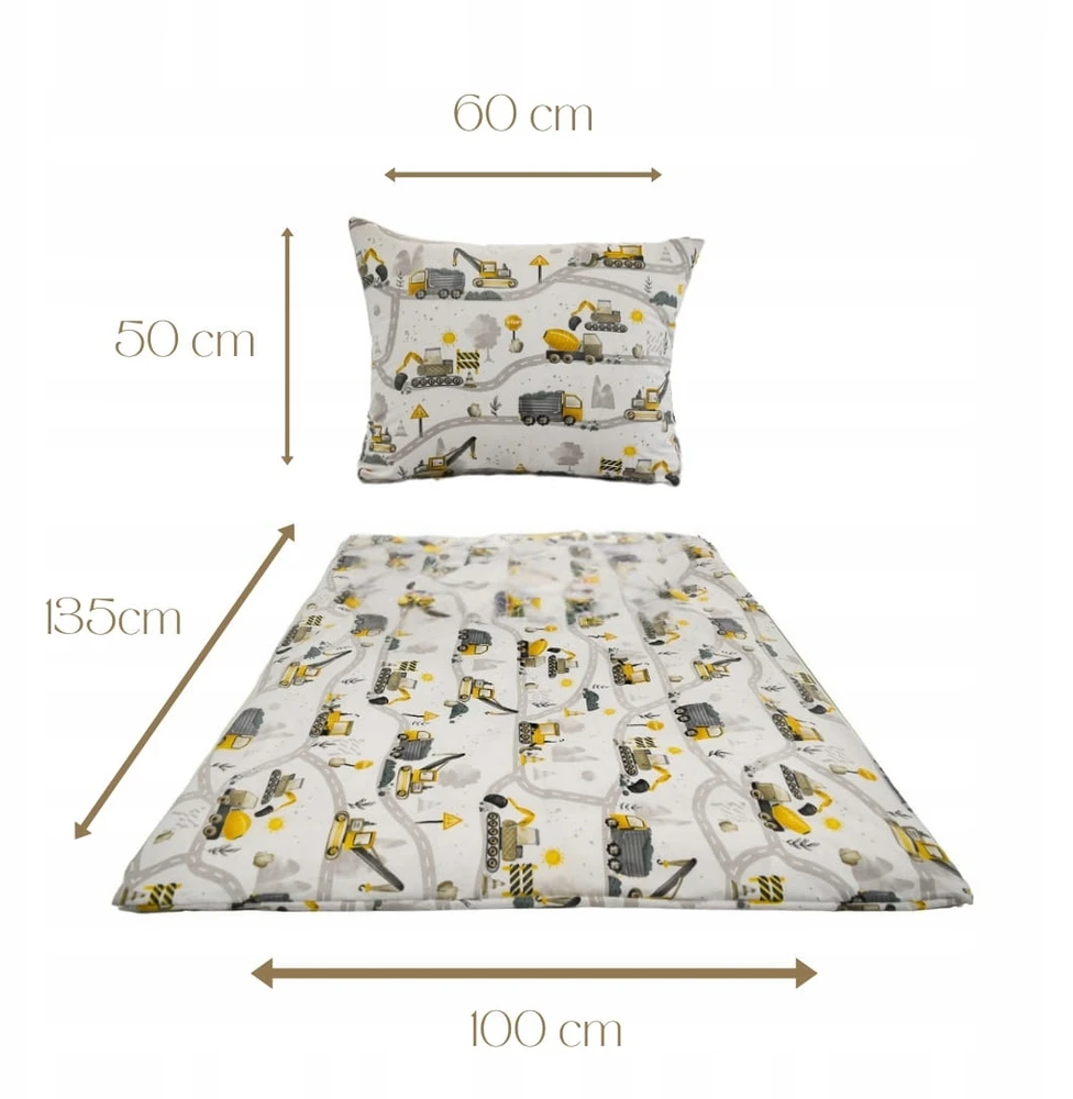 Geboki Sen Vaikiškos patalynės komplektas 100x135 cm su ekskavatoriais