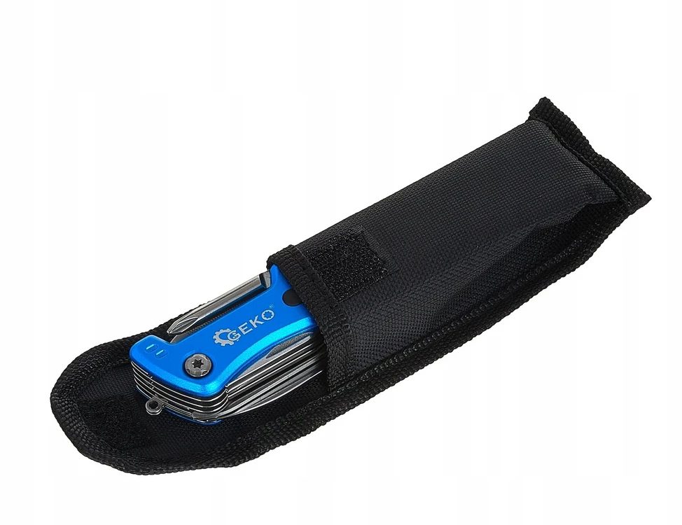 Geko Multi-tool G01904, peilis, pjūklas, kamščiatraukis, adata, failas, 3 mm, 4 mm, 5 mm plokščieji atsuktuvai, Philips atsuktuvas