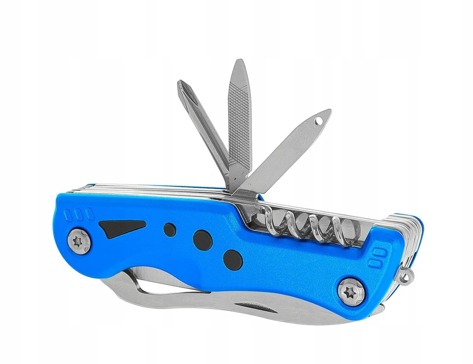 Geko Multi-tool G01904, peilis, pjūklas, kamščiatraukis, adata, failas, 3 mm, 4 mm, 5 mm plokščieji atsuktuvai, Philips atsuktuvas