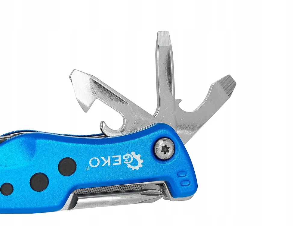 Geko Multi-tool G01904, peilis, pjūklas, kamščiatraukis, adata, failas, 3 mm, 4 mm, 5 mm plokščieji atsuktuvai, Philips atsuktuvas