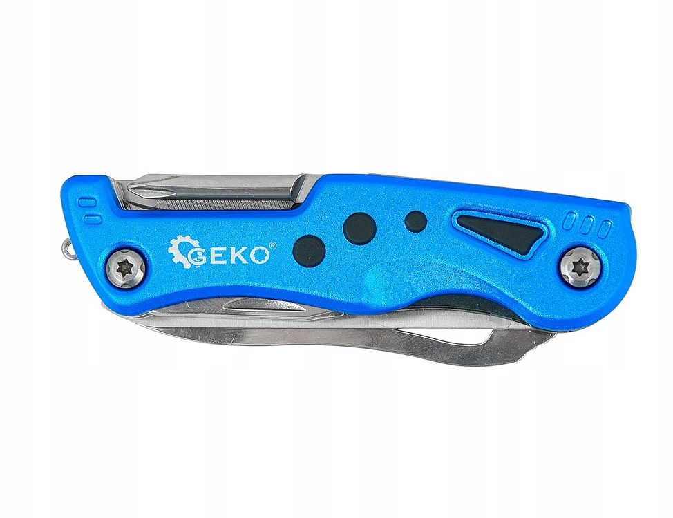 Geko Multi-tool G01904, peilis, pjūklas, kamščiatraukis, adata, failas, 3 mm, 4 mm, 5 mm plokščieji atsuktuvai, Philips atsuktuvas