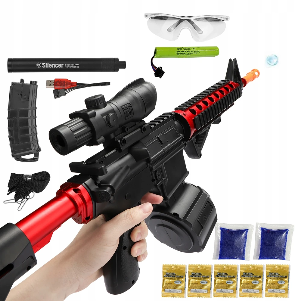 GEL BB GUN AUTOMATINIS ŠAUTUVAS DIDELIS XL RINKINYS + 20000 KAMULIŲ