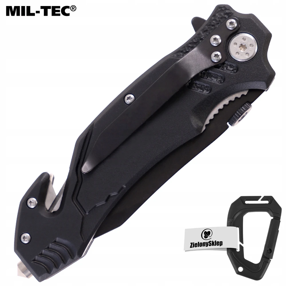 Gelbėjimo peilis Mil-Tec Tanto Fire Brigade 20 cm, juoda