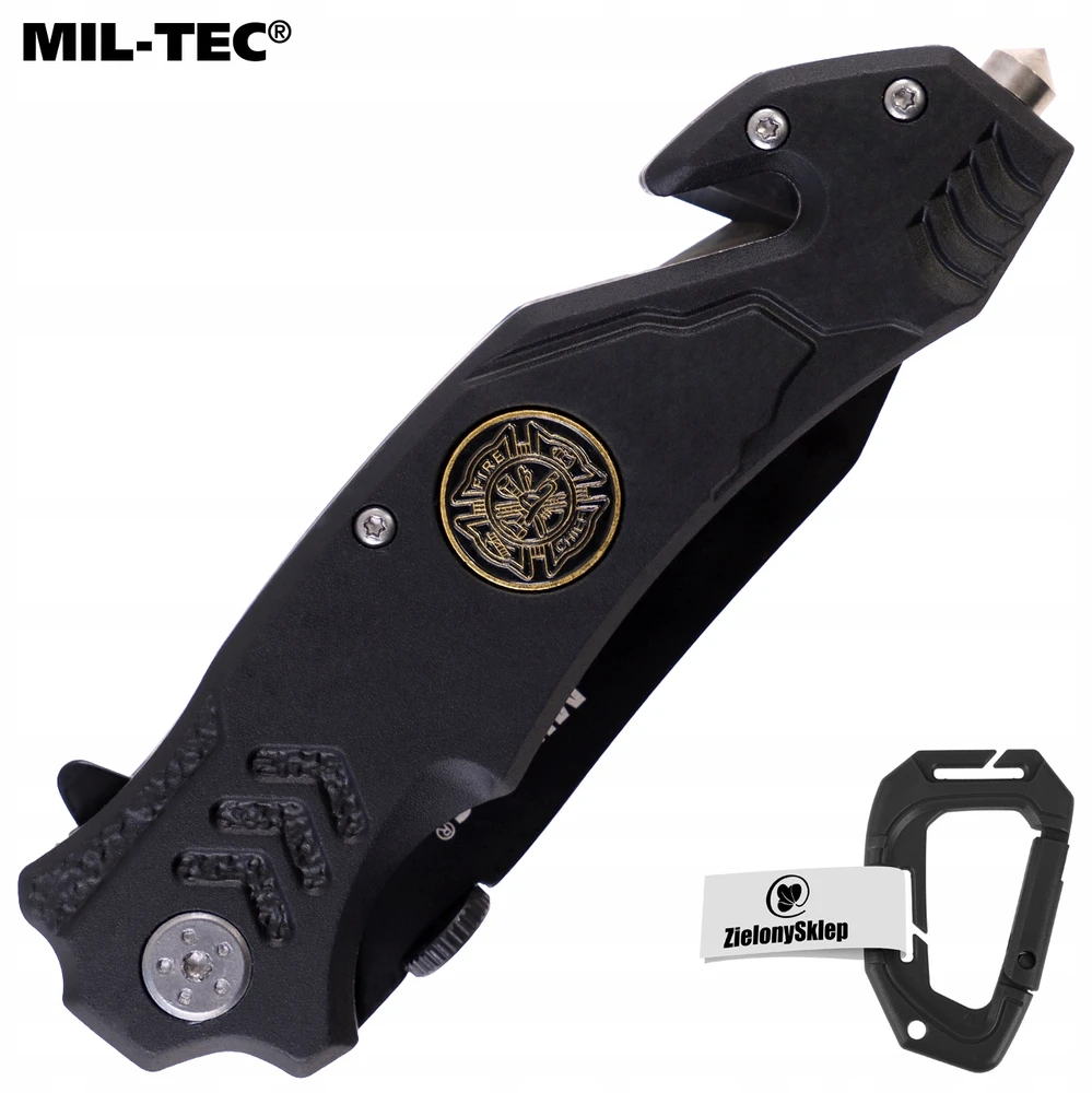 Gelbėjimo peilis Mil-Tec Tanto Fire Brigade 20 cm, juoda