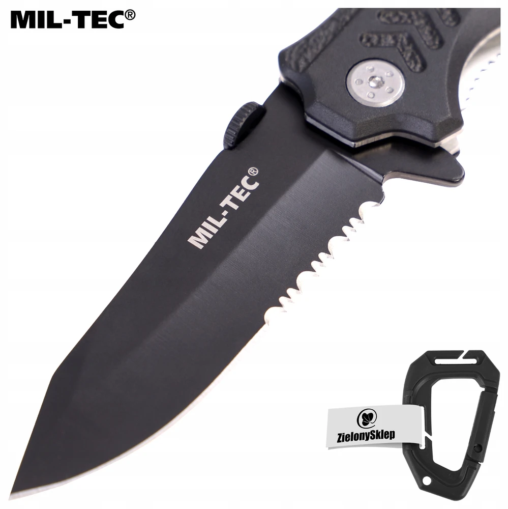 Gelbėjimo peilis Mil-Tec Tanto Fire Brigade 20 cm, juoda