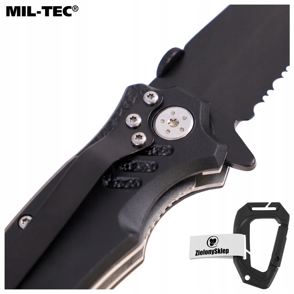 Gelbėjimo peilis Mil-Tec Tanto Fire Brigade 20 cm, juoda