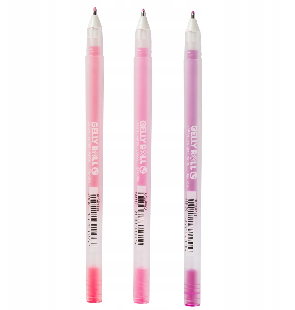Geliniai rašikliai - SAKURA - Gelly Roll - Moonlight fluorescenciniai - 3 vienetų rinkinys - Ryškios spalvos