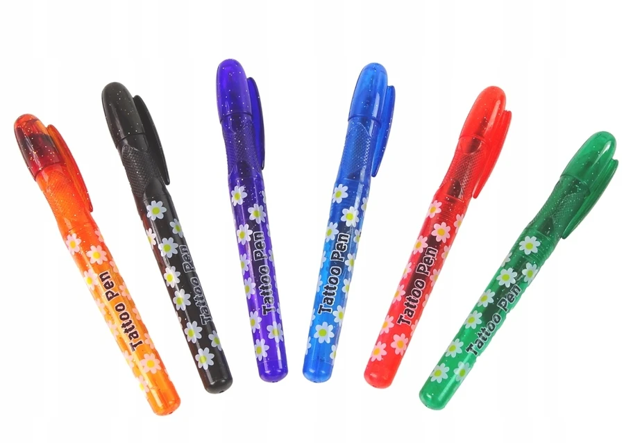 Geliniai rašikliai tatuiruotėms daryti Lean Toys, 6 vnt