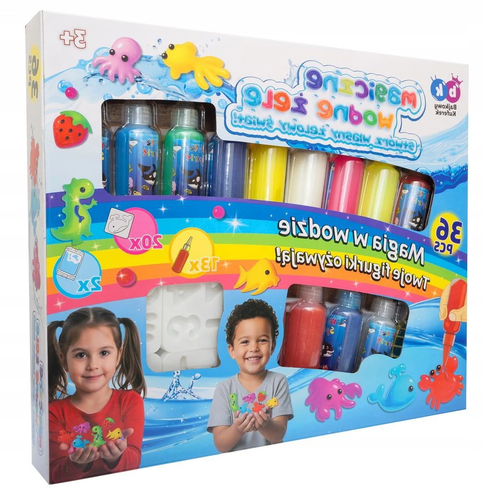 Gelinis plastilinas 13 spalvų rinkinys 3D DIY figūrėlių kūrimui 36 XXL