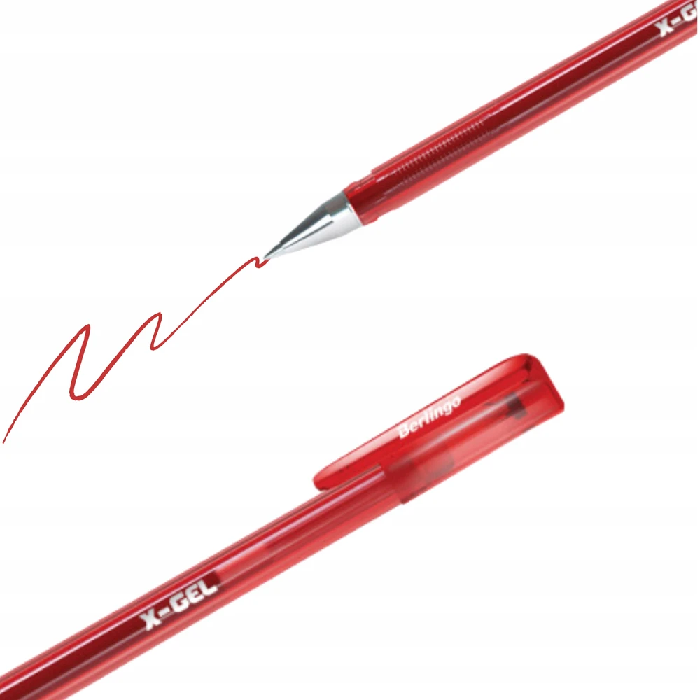 Gelinis rašiklis Berlingo X-gel, 0.5mm, raudonas