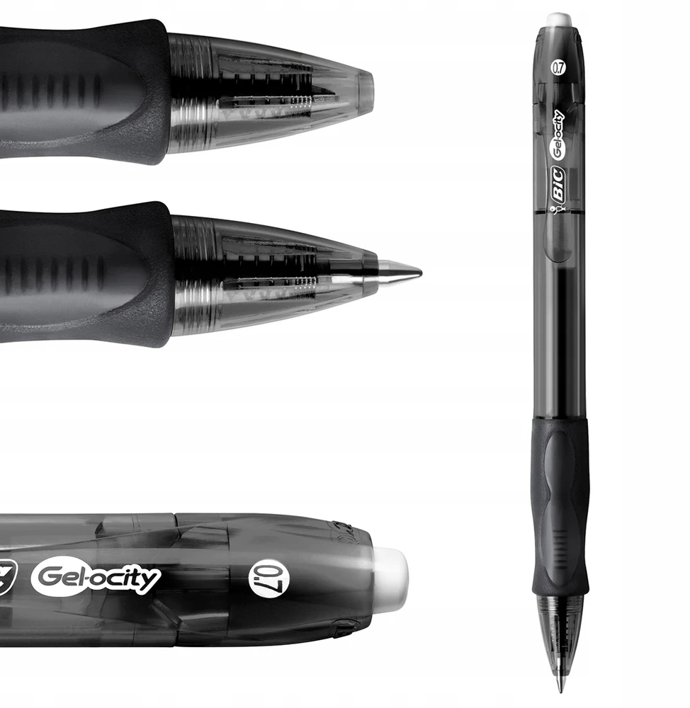 Bic Gelinis rašiklis Gel-Ocity 0.7 mm, juodas, pakuotėje 12 vnt. 600659