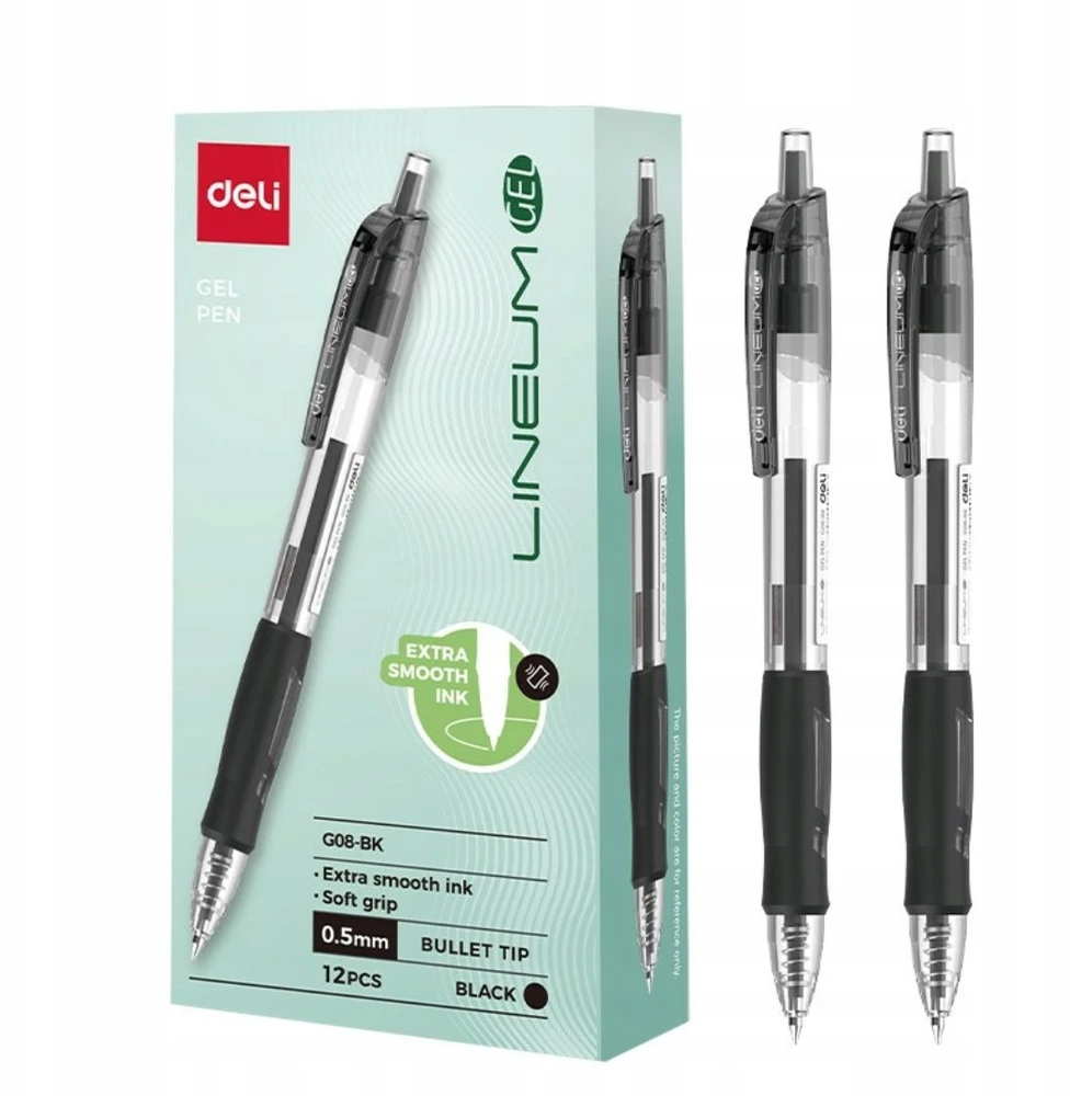 Gelinis rašiklis Deli G08 0.5mm juodas