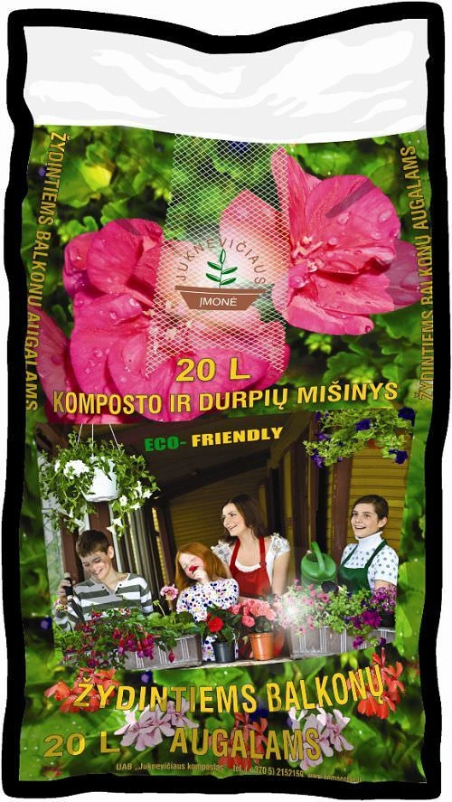 JUKNEVIČIAUS kompostinė žemė gelėms, 20 l