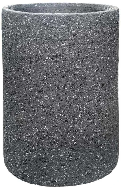 Besk Gėlių vazonas Stiklo pluošto Cilindro formos Tamsiai pilkas Ø40x50cm