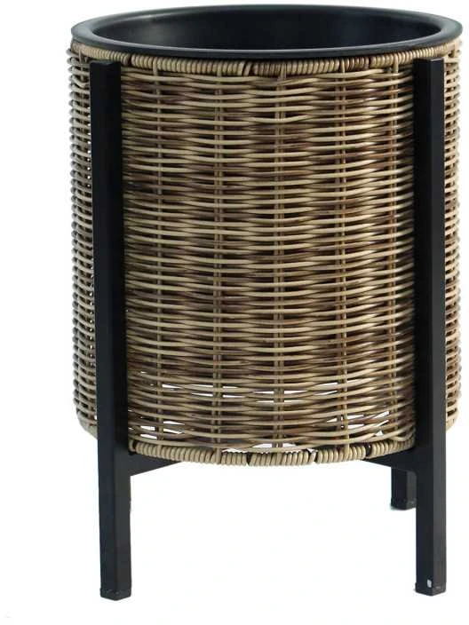 Home4You Gėlių vazonas WICKER su stovu D28xH36cm, šviesiai ruda