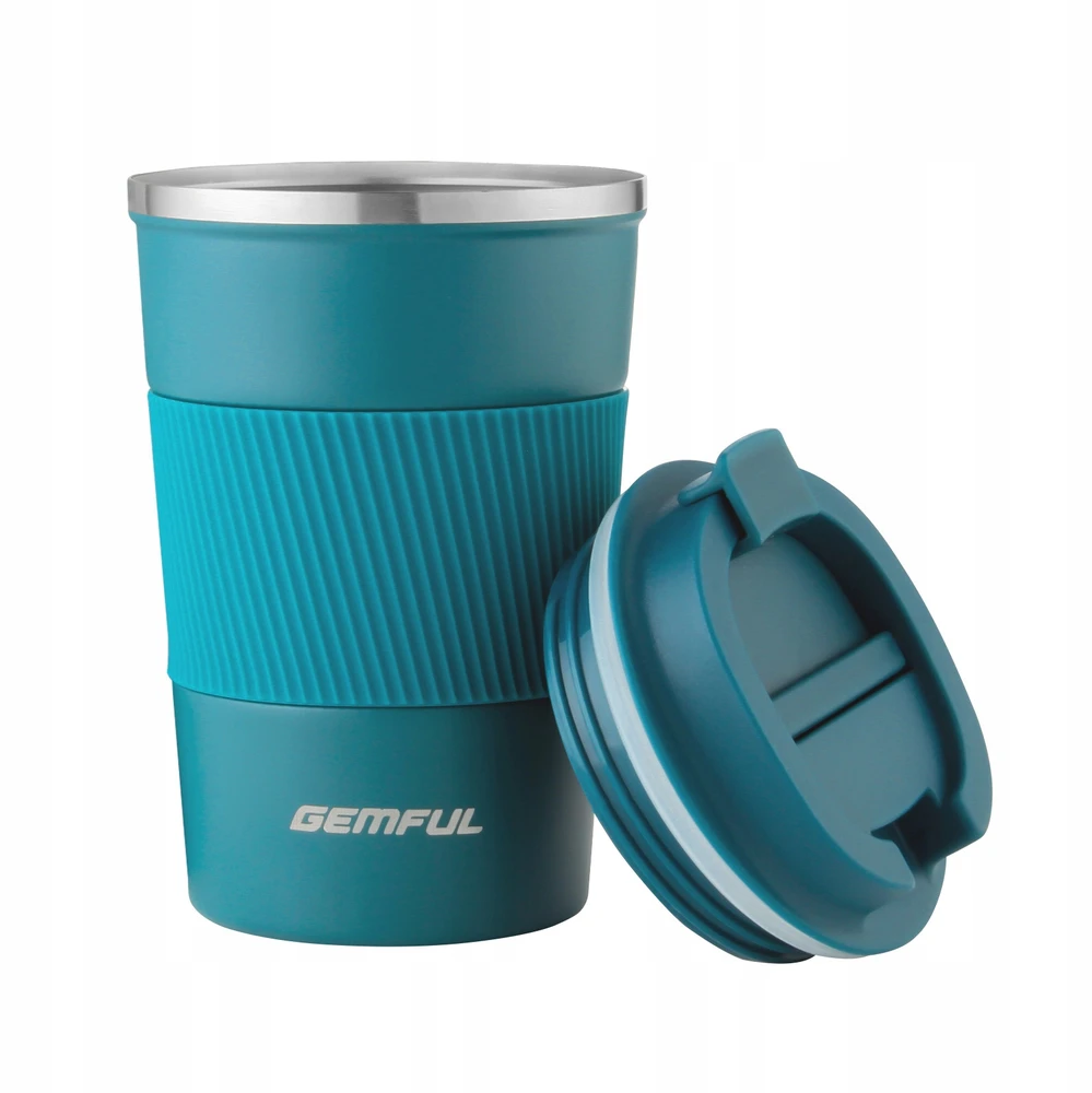Gemful Atsparus išsiliejimui nešiojamas „To Go Cup“ izoliuotas kelioninis kavos puodelis 380 ml