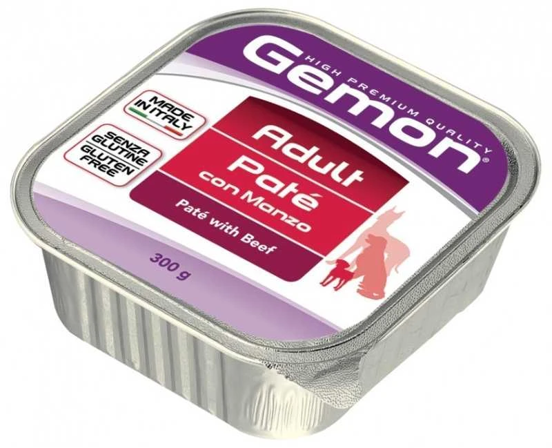 Gemon all breeds adult konservuotas paštetas suaugusiems šunims su jautiena 150g