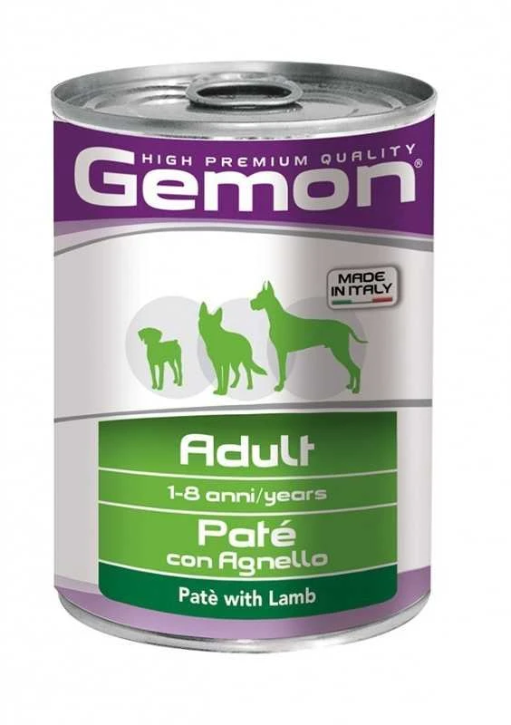 Gemon all breeds adult konservuotas paštetas suaugusiems šunims su ėriena 400g