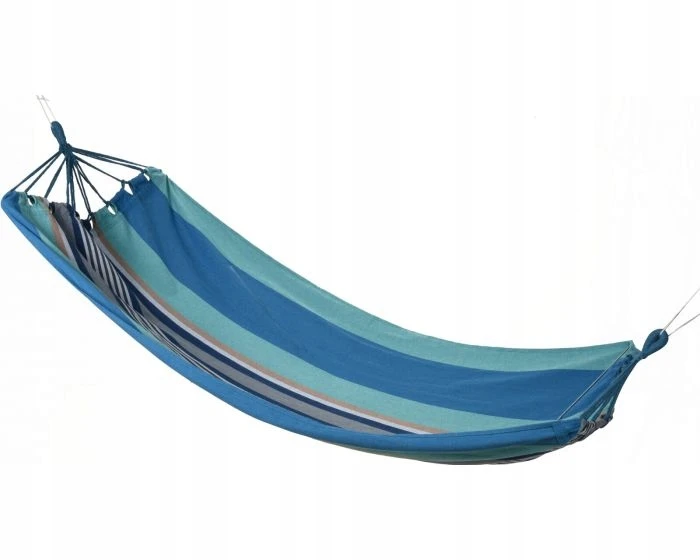 Bigbuy Outdoor GENERIC lauko hamakas - Mėlyna Stripes - 100x200cm - Svoris iki 150kg