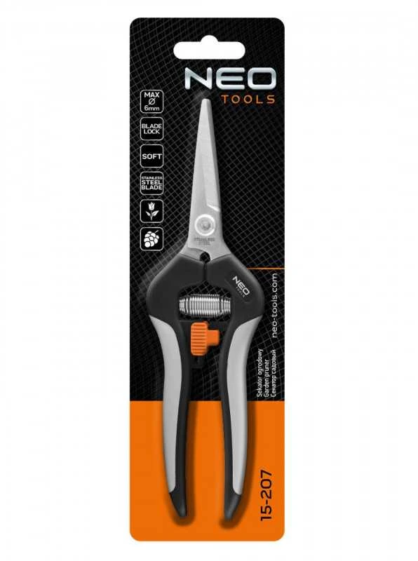 Genėtuvas NEO 15-207 Tiesūs ašmenys 185mm 6mm