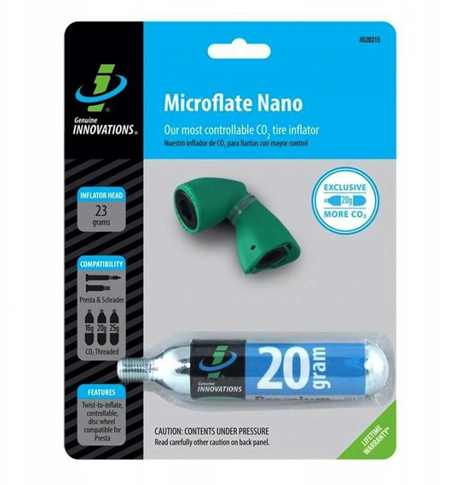 Genuine Innovations TIKROS NAUJOVĖS siurblys su 20 g CO2 kasete